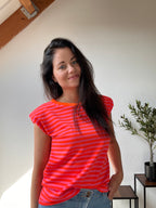 Stripe Tanktop - Oranje/Roze