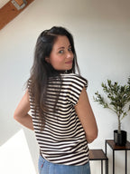 Stripe Tanktop - Bruin/Wit